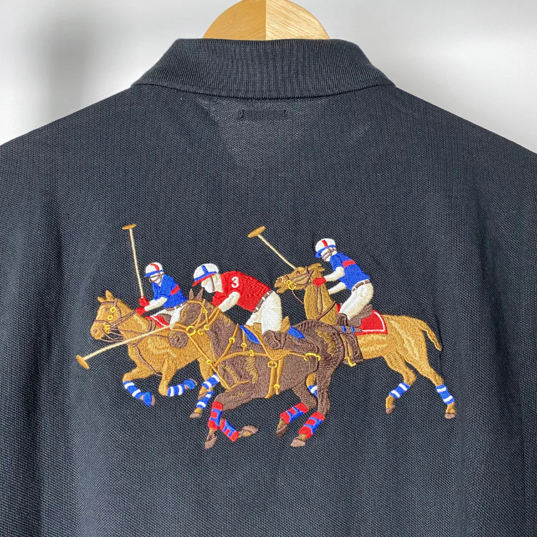Custom Slim Fit Triple-Pony Polo Shirt