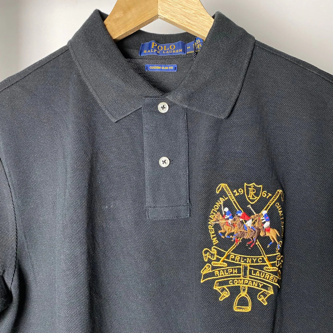 Custom Slim Fit Triple-Pony Polo Shirt