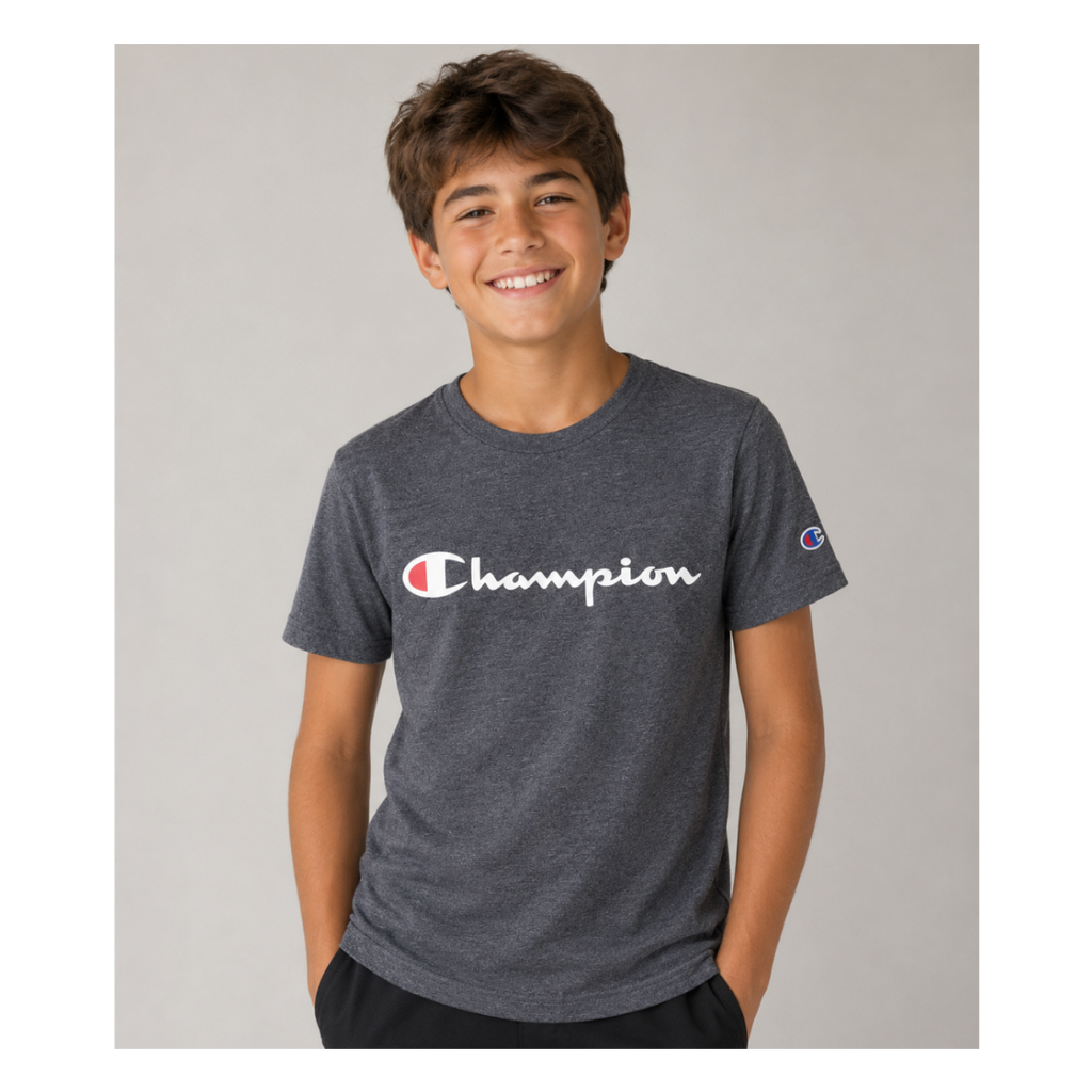 Champion Boys Script T-Shirt