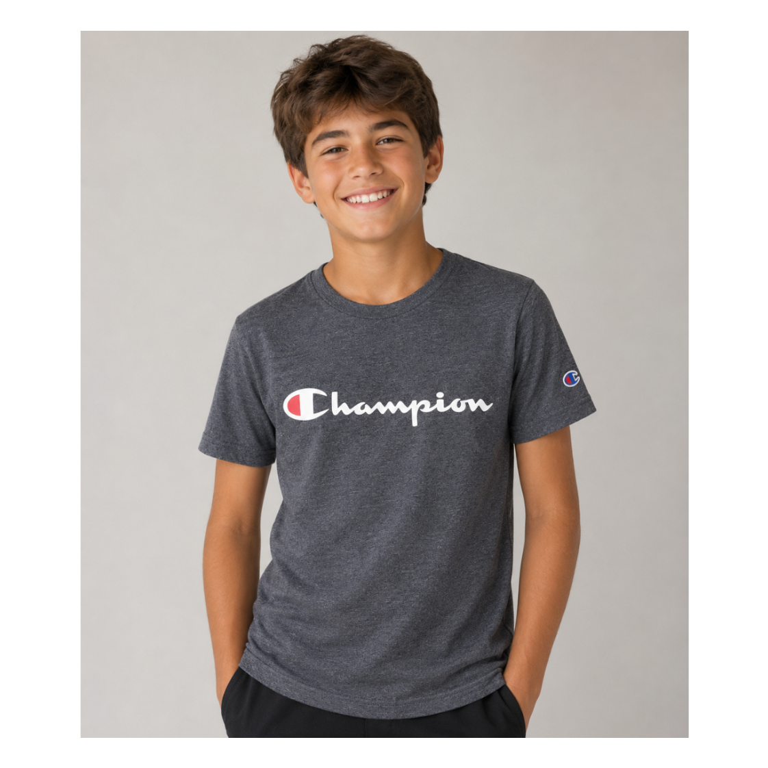 Champion Boys Script T-Shirt