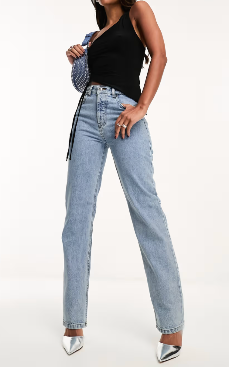 ASOS Petite 90s Straight Leg Jeans